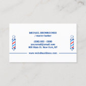 Elegantes Pole-Logo für den Barbershop Visitenkarte (Rückseite)