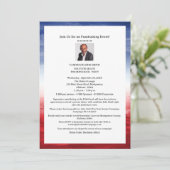 Elegantes politisches Fundraiser-Ereignis Einladung (Stehend Vorderseite)