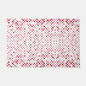 Elegantes Polka Dots Pink Peach Dekoratives Muster Fußmatte (Vorderseite)
