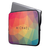 Elegantes, polygonales Dreieck mit einem Namen Laptopschutzhülle (Vorderseite Links)