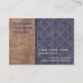 Elegantes Pompeji lila und Gold Visitenkarte (Rückseite)