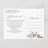 Elegantes Poppy Eukalyptus Brautparty per Post Postkarte (Rückseite)