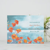 Elegantes Poppy Field Wedding Bi Fold Programm (Stehend Vorderseite)