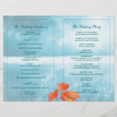 Elegantes Poppy Field Wedding Bi Fold Programm (Rückseite)