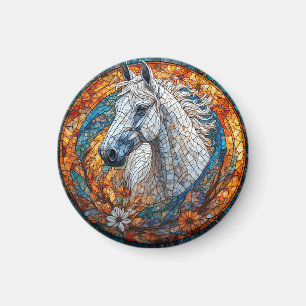 Elegantes Portrait auf dem Pferd Magnet
