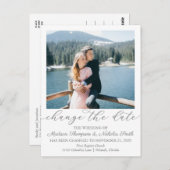 Elegantes Portrait Bild ändern Datum Postkarte (Vorne/Hinten)