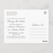 Elegantes Portrait Bild ändern Datum Postkarte (Rückseite)