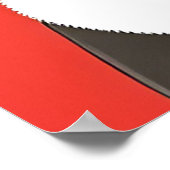 Elegantes Portrait eines schwarzen und weißen Hund Poster (Ecke)