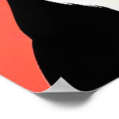 Elegantes Portrait eines schwarzen und weißen Hund Poster (Ecke)