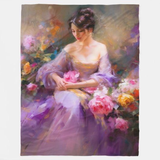 Elegantes Portrait Fleecedecke (Vorderseite)