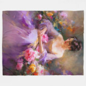 Elegantes Portrait Fleecedecke (Vorderseite (Horizontal))