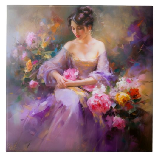 Elegantes Portrait Fliese (Vorderseite)