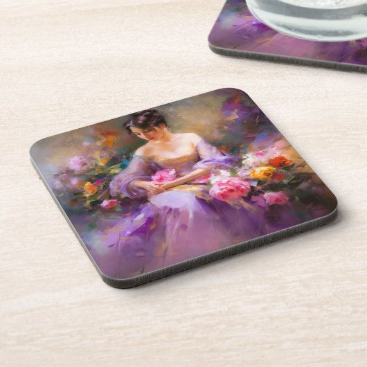 Elegantes Portrait Getränkeuntersetzer (Linke Seite)