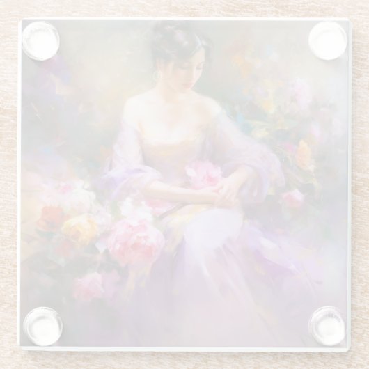 Elegantes Portrait Glasuntersetzer (Rückseite)