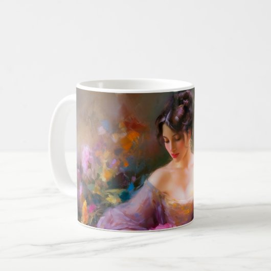 Elegantes Portrait Kaffeetasse (Vorderseite Links)