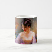 Elegantes Portrait Kaffeetasse (Mittel)