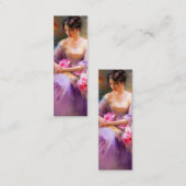 Elegantes Portrait-Lesezeichen Mini Visitenkarte (Vorne/Hinten)
