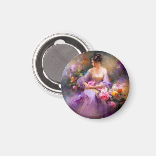 Elegantes Portrait Magnet (Vorderseite/Rückseite)