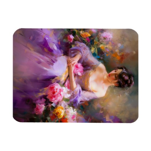 Elegantes Portrait Magnet (Horizontal)