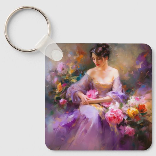 Elegantes Portrait Schlüsselanhänger (Vorderseite)