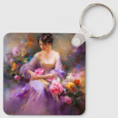 Elegantes Portrait Schlüsselanhänger (Rückseite)
