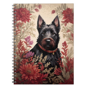 Elegantes Porträt eines schottischen Terrier-Hunde Notizblock