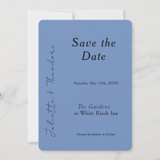 Elegantes Porzellanblau - Heiraten Sie am [Datum] Save The Date