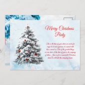Elegantes Postcard Style Weihnachtsdesign Party Einladung (Vorne/Hinten)