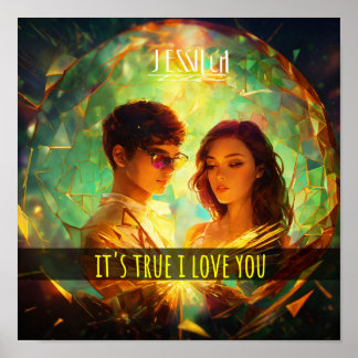 "Elegantes Poster der Modernen Mauer: Lover Design