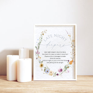 Elegantes Poster für Wildblumen Spätabenteuer
