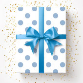 Elegantes Powder Blue Polka Dots Muster Geschenkpapier