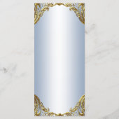 Elegantes Prince Baby Shower Menü Menükarte (Rückseite)