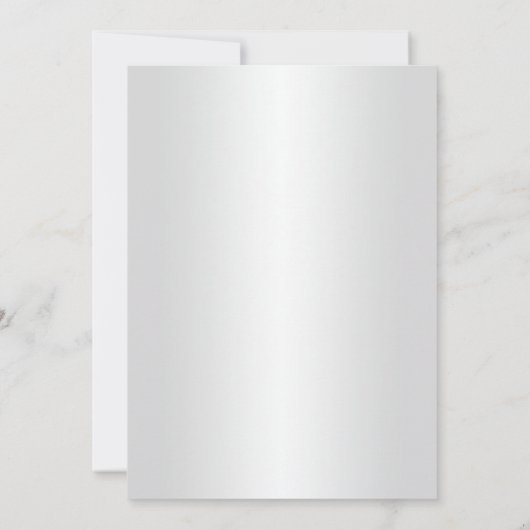 Elegantes Probe-Abendessen mit weißer Blume Einlad Einladung (Rückseite)