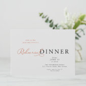 Elegantes Probe Dinner Einladung (Stehend Vorderseite)