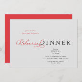 Elegantes Probe Dinner Einladung (Vorne/Hinten)