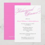 Elegantes Probe Dinner Einladung (Vorne/Hinten)