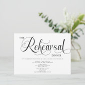 Elegantes Probe Dinner Einladung (Stehend Vorderseite)