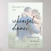 Elegantes Probe Dinner Foto Empfang Poster (Vorne)