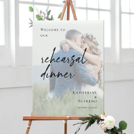 Elegantes Probe Dinner Foto Empfang Poster