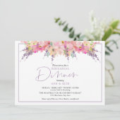 Elegantes Probe-Dinner Hochzeit Einladung (Stehend Vorderseite)