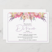 Elegantes Probe-Dinner Hochzeit Einladung (Vorne/Hinten)