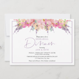 Elegantes Probe-Dinner Hochzeit Einladung