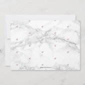 Elegantes Probe Dinner, Marmor+Rose Gold Ankündigung (Rückseite)