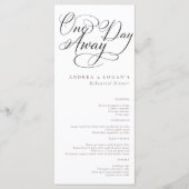 Elegantes Probe Dinner Menükarte (Vorderseite)