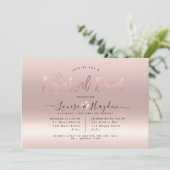 Elegantes Probe Dinner, Rose Gold Ausgezeichnete Einladung (Stehend Vorderseite)