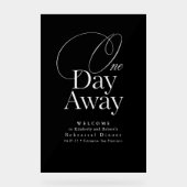 Elegantes Probe Dinner Schwarz Willkommen Acrylschild (Vorderseite)