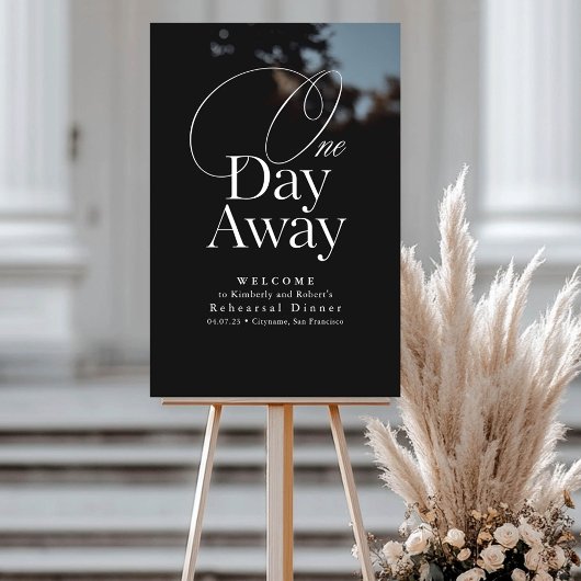 Elegantes Probe Dinner Schwarz Willkommen Acrylschild