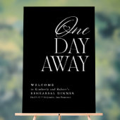 Elegantes Probe Dinner Schwarz Willkommen Acrylschild (Neutral)