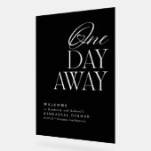 Elegantes Probe Dinner Schwarz Willkommen Acrylschild (Winkel)