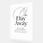 Elegantes Probe Dinner Weißer Empfang Acrylschild (Winkel)